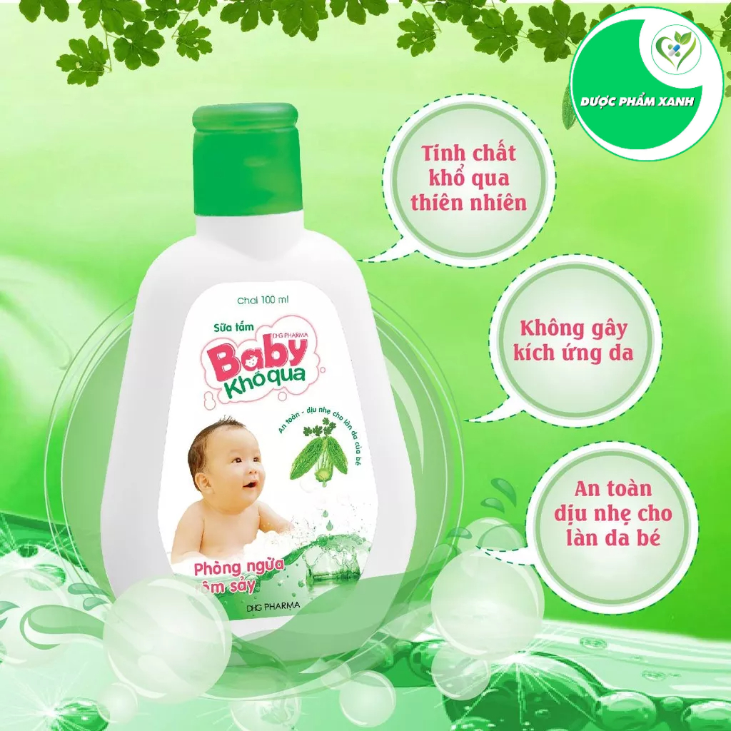Baby Khổ Qua 100ml - Sữa Tắm Phòng Ngừa Rôm Sảy - DHG