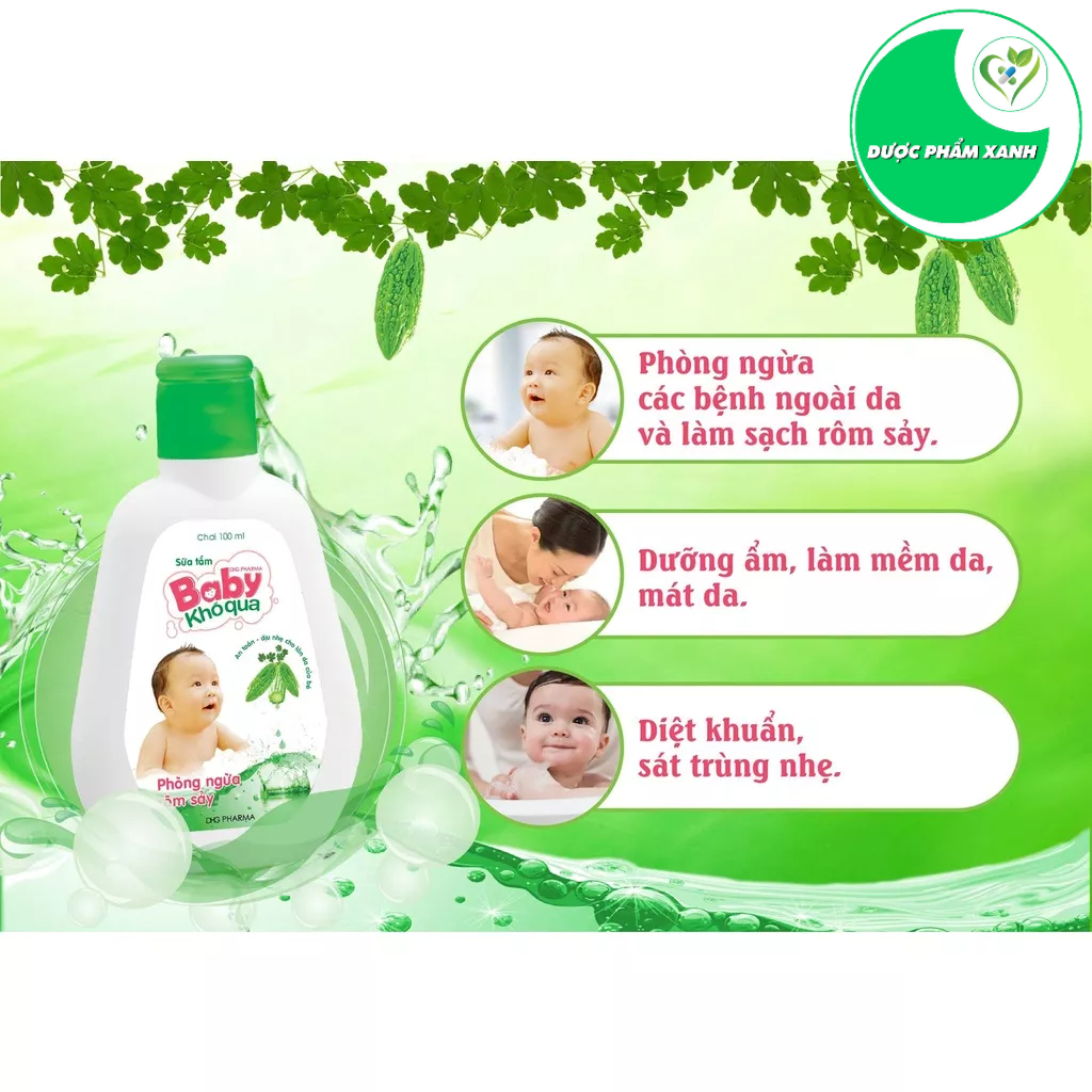 Baby Khổ Qua 100ml - Sữa Tắm Phòng Ngừa Rôm Sảy - DHG