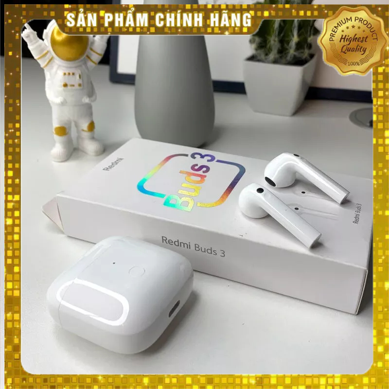 Tai nghe bluetooth xiaomi buds 3 chống ồn tạp âm bên ngoại pin dùng 4 đến 6h bảo hành 12 tháng