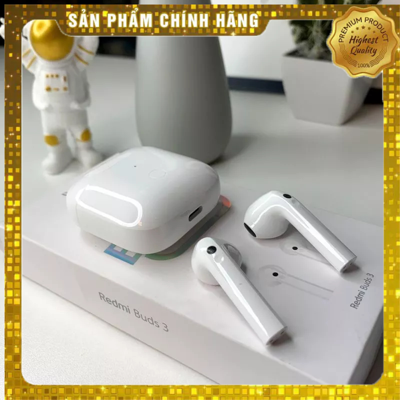 Tai nghe bluetooth xiaomi buds 3 chống ồn tạp âm bên ngoại pin dùng 4 đến 6h bảo hành 12 tháng