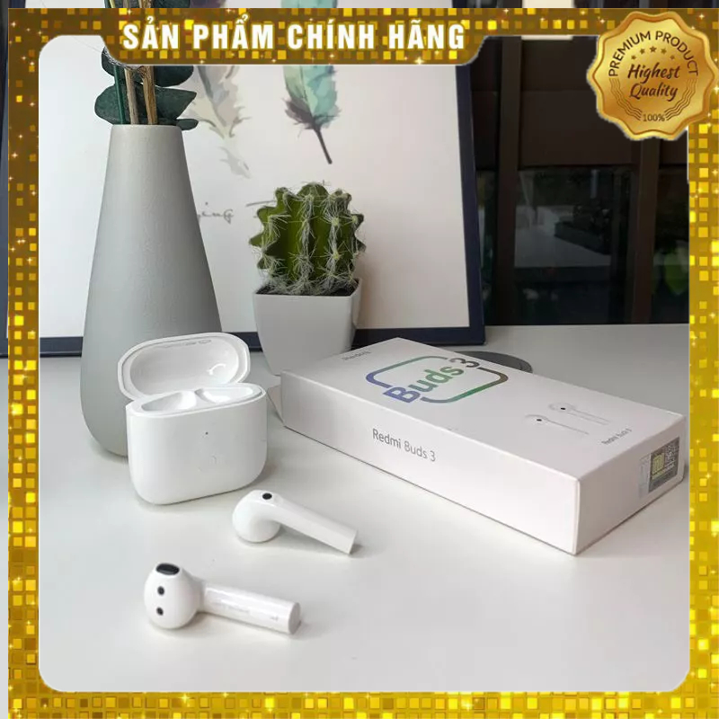 Tai nghe bluetooth xiaomi buds 3 chống ồn tạp âm bên ngoại pin dùng 4 đến 6h bảo hành 12 tháng