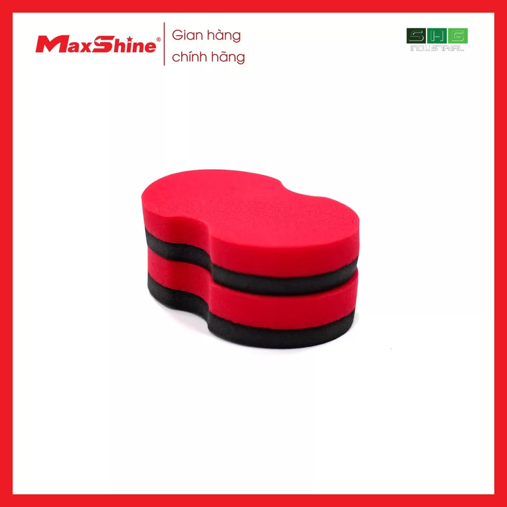 Xốp thoa Wax số 8 Maxshine 9011008 làm từ xốp siêu mềm, dùng để bôi sáp wax lên bề mặt sơn xe đều mà k gây vệt xoáy