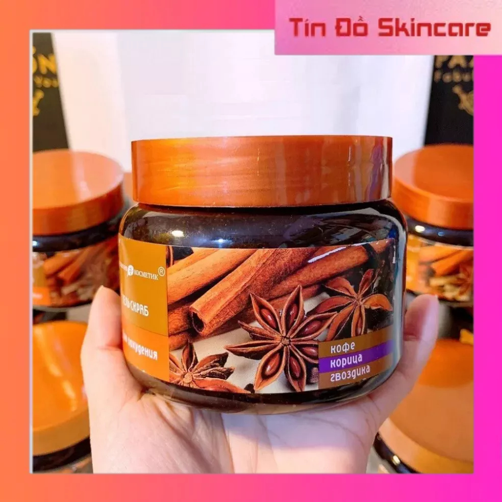 Tẩy Da Chết Toàn Thân Body Chiết Xuất Quế Hồi & Cà Phê Nga Giúp Tái Tạo Làn Da  380g_Tín đồ skincare