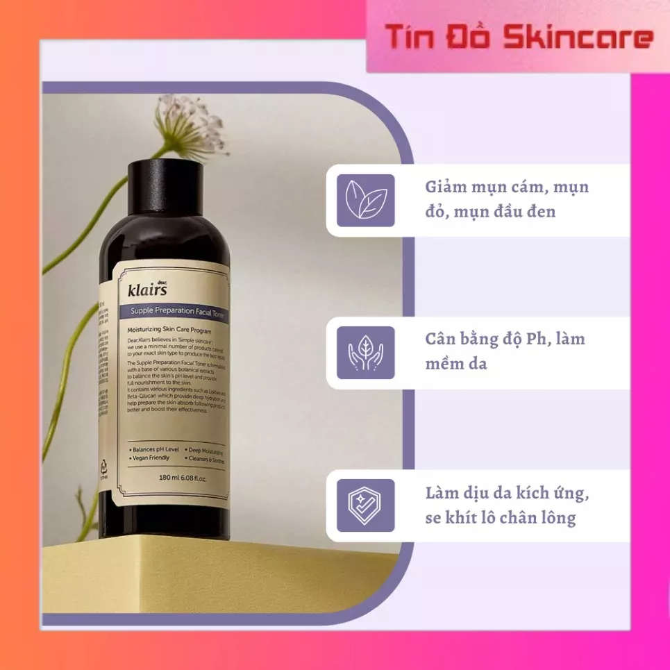 Nước Hoa Hồng Klairs Toner 180ml