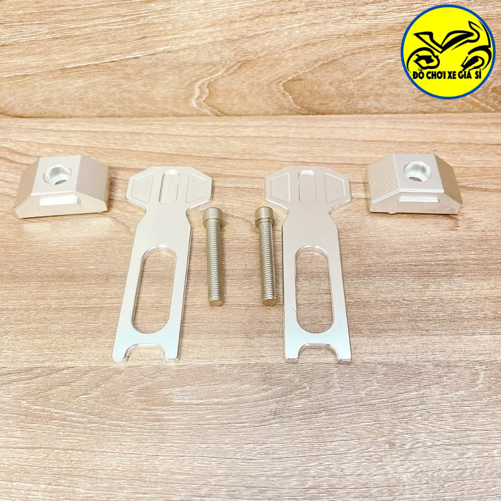 Nắp pát tăng sên + Nẹp gấp cho Ex 155/150 lắp như zin không chế cháo màu trắng CNC