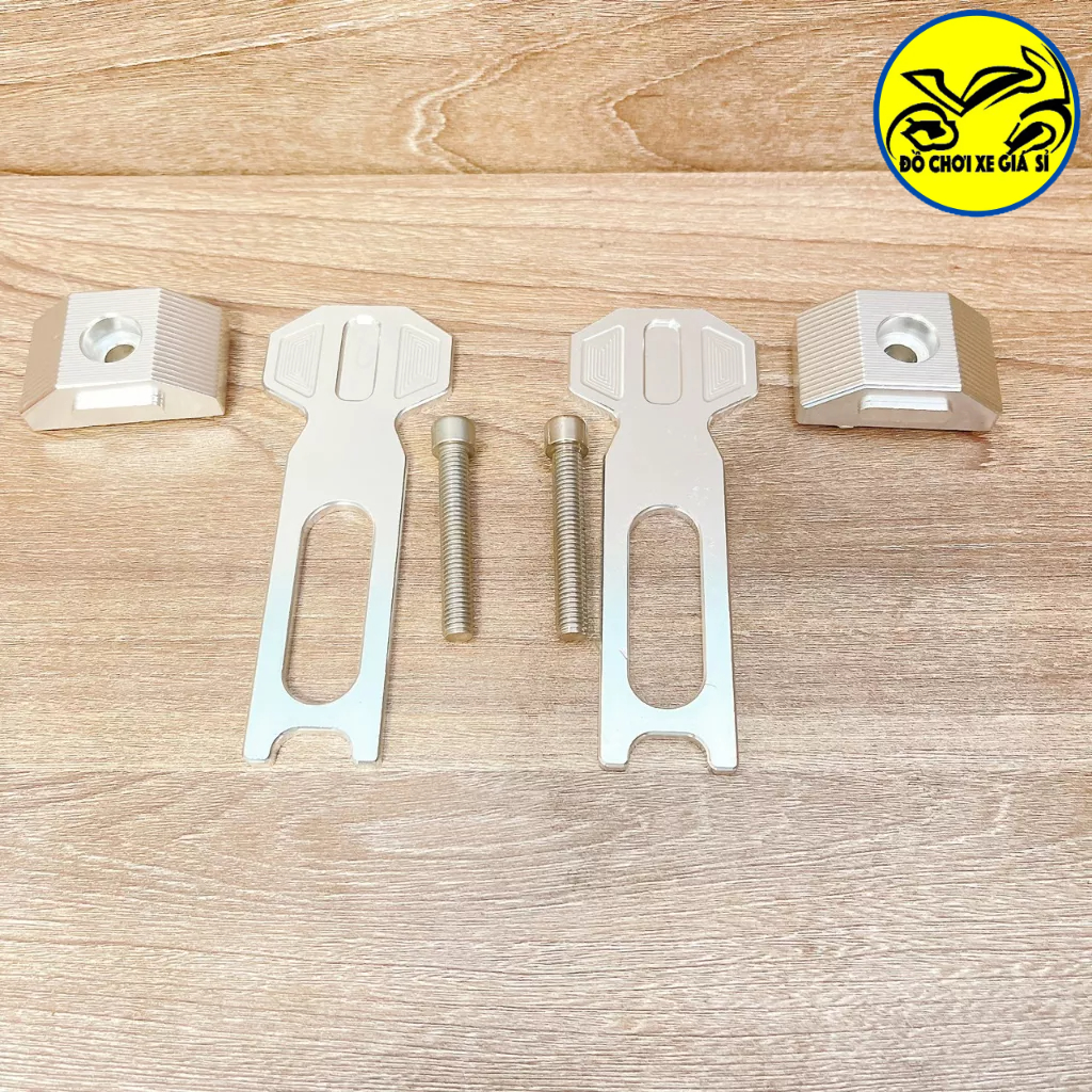 Nắp pát tăng sên + Nẹp gấp cho Ex 155/150 lắp như zin không chế cháo màu trắng CNC