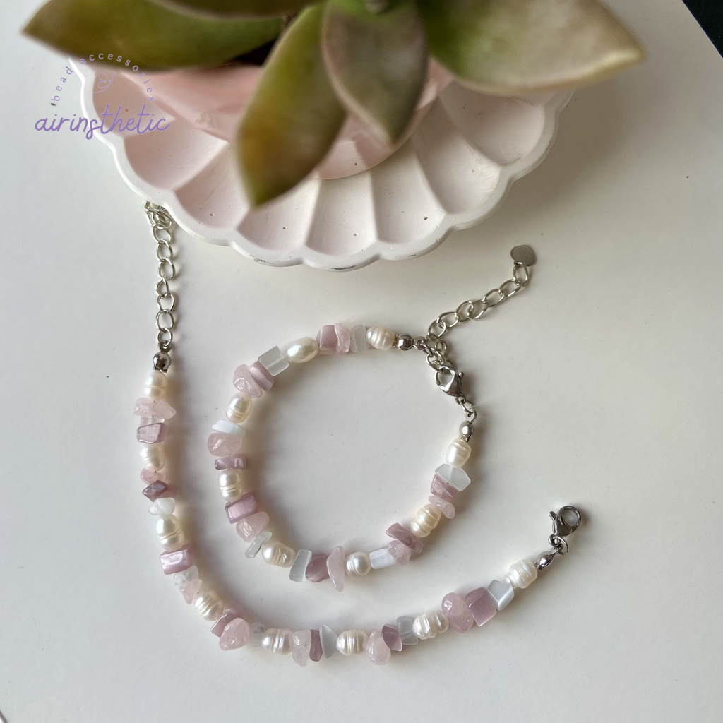 Vòng tay dream màu hồng tím pastel nhẹ nhàng