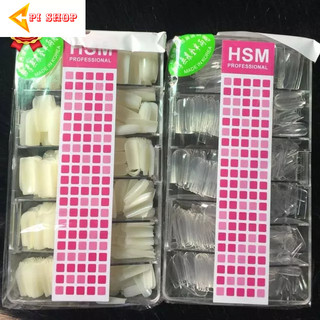 Móng úp HSM 500 chiếc màu trắng tự nhiên đồ nail giá rẻ nail store shop 82hoangnam