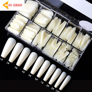 Móng úp form thang đẹp 500 chiếc màu trắng tự nhiên đồ nail giá rẻ nail store