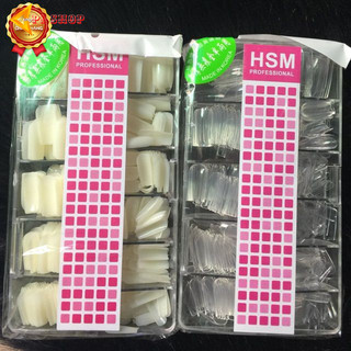 Móng úp HSM 500 chiếc màu trắng tự nhiên đồ nail giá rẻ nail store thời trang nữ Shoptinail