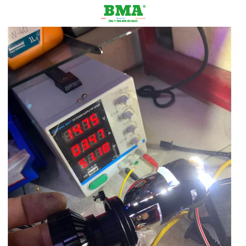 Đèn Pha Bi Cầu T2 50W/H4/12.24V/DC Lắp Zin Chống Chói