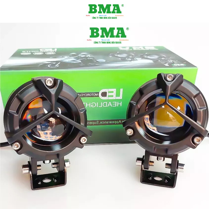 Đèn trợ sáng s20 chuyên tour 55W Phá Sương Mù lắp xe máy, ô tô , xe tải 12-24v ( Giá 1 Đèn ) Kèm Mạch Passing V2