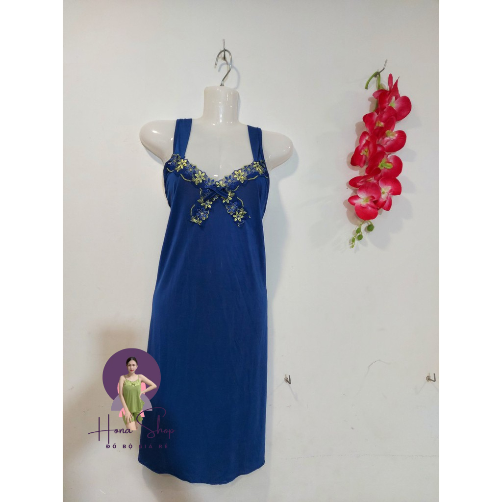 Đầm Ngủ Hai Dây Thun Lạnh Sexy Tôn Dáng < 65kg