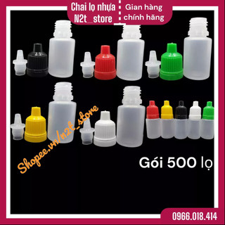 500 Chai nhỏ giọt, nhỏ mắt, nhỏ mũi, đựng dung dịch 5ml, 10ml
