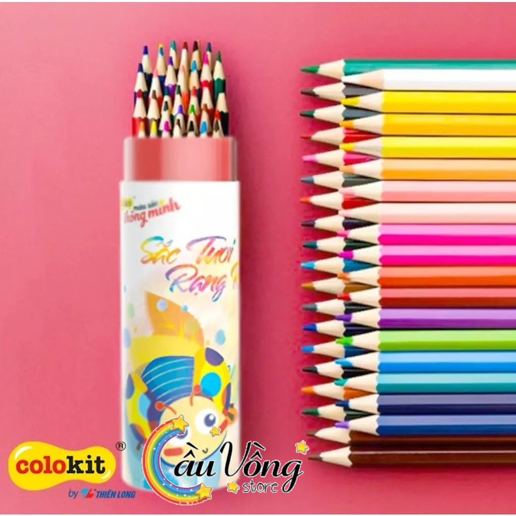 Bút chì màu Colokit Thiên Long chuyên nghiệp dạng lon 24 màu CPC-C021