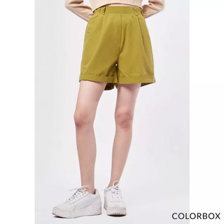 Quần đùi Bermuda Colorbox cạp cao - Olive