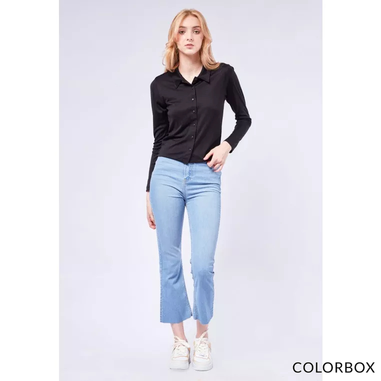 Áo Jersey Colorbox dài tay - Đen