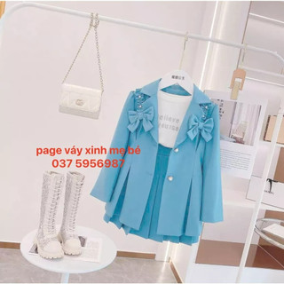Set vest 2 nơ cho bé gái