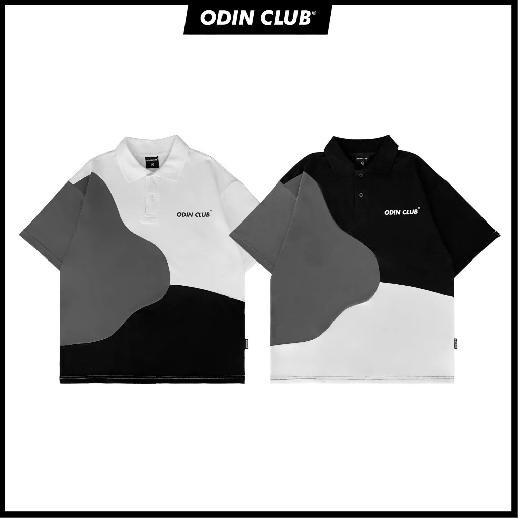 Áo Polo Oversize Color Block ODIN CLUB, Áo thun có cổ nam nữ ODIN, Local Brand ODIN CLUB