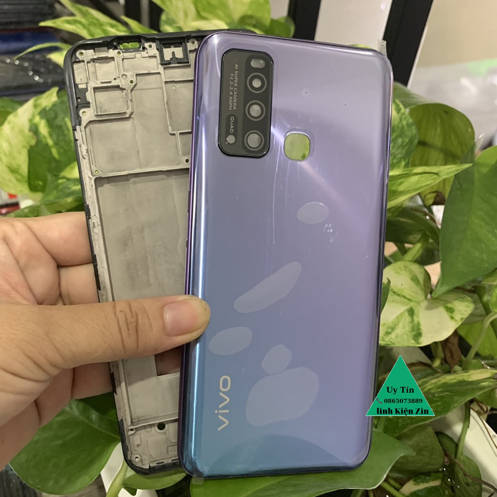 Bộ vỏ vivo Y30 / Y30i / Y50 - gồm lưng,xương,sườn,phím,kính