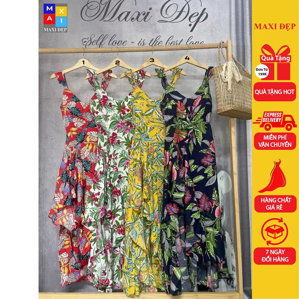 Đầm Cánh Tiên – Váy Đầm Xẻ Tà Cao Cấp, Màu Sắc Trẻ Trung, Xinh Xắn- Maxi Đẹp