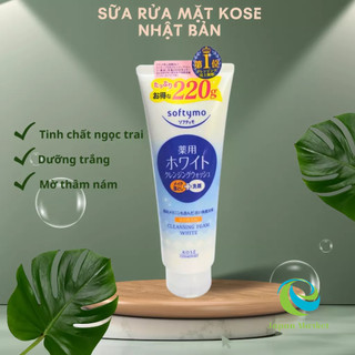 Sữa Rửa Mặt Trắng Da Kosé Softymo Cleansing Wash White 220g hàng Nhật Nội Địa