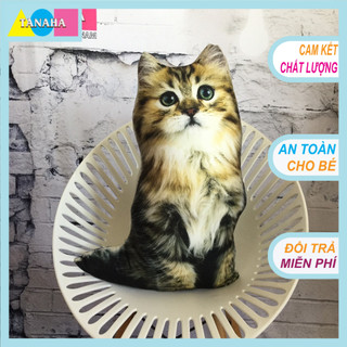 Gối ôm 3d loại 1 , mèo vàng 55cm