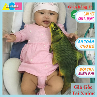 Gối ôm 3D cho bé - Cá Chép 40cm - Hàng Loại 1 SX Việt Nam - An Toàn cho Bé!