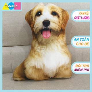 Gối ôm 3D Loại 1 , chó ngồi 50cm