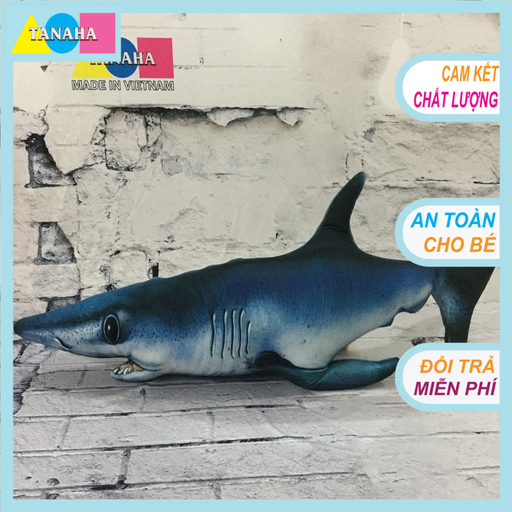 Gối ôm 3D Loại 1 , Cá Mập 90cm