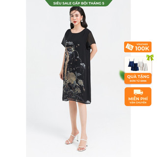 Đầm Bigsize Nữ Dáng Suông Tay Cộc Lamer L63T21H065