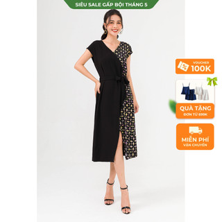 Đầm Nữ Dáng Suông Bigsize Phối, Nơ Eo Lamer L63T21H002
