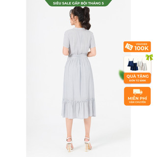 Đầm Maxi Cổ Tàu Nhún Gấu Lamer L63M20H074 ( Nhiều Màu )
