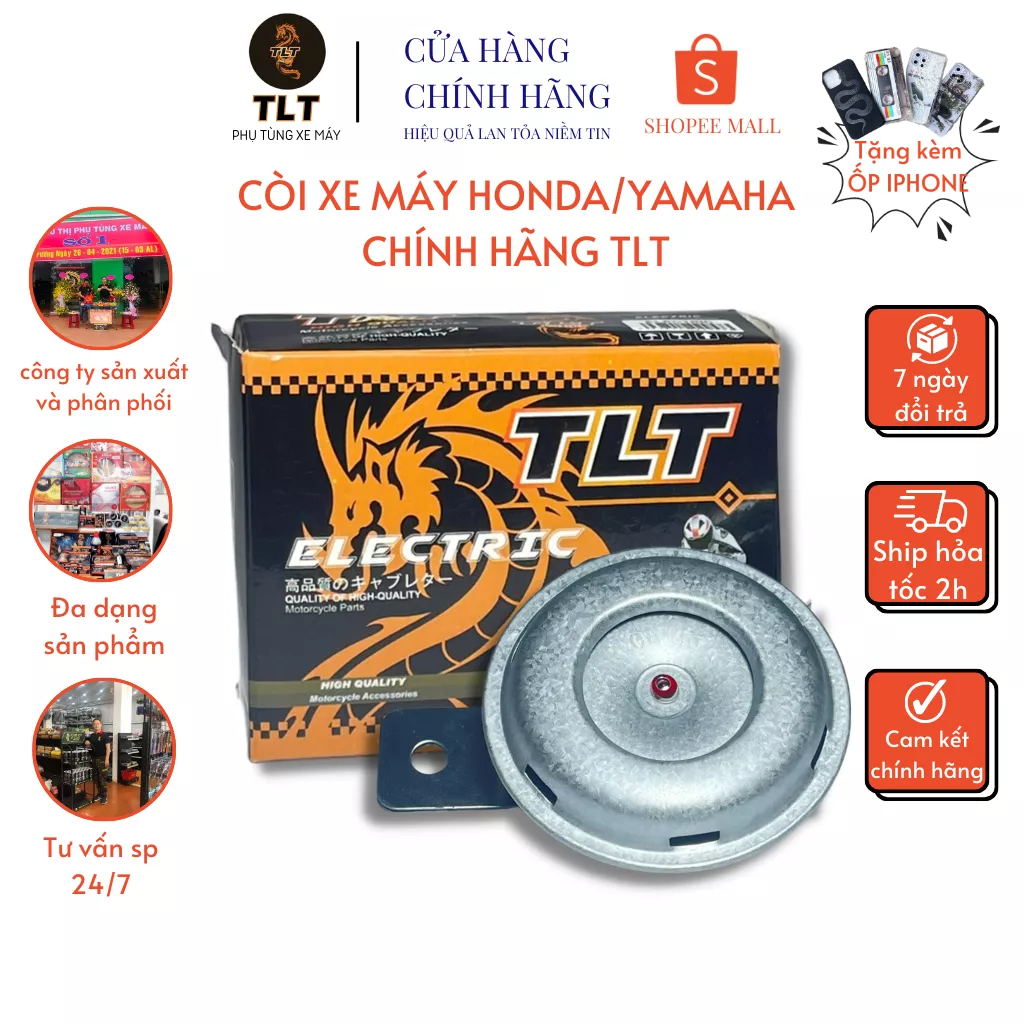 Còi đĩa,còi xe máy TLT chính hãng âm lượng 110DB độ bền cao sản xuất tại Thái Lan bảo hành 12 tháng