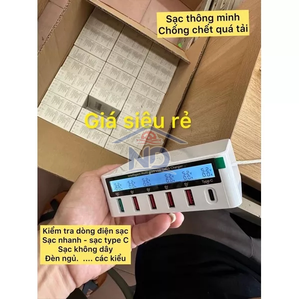 Bộ sạc WLX-818F đa năng 6 cổng 7in1
