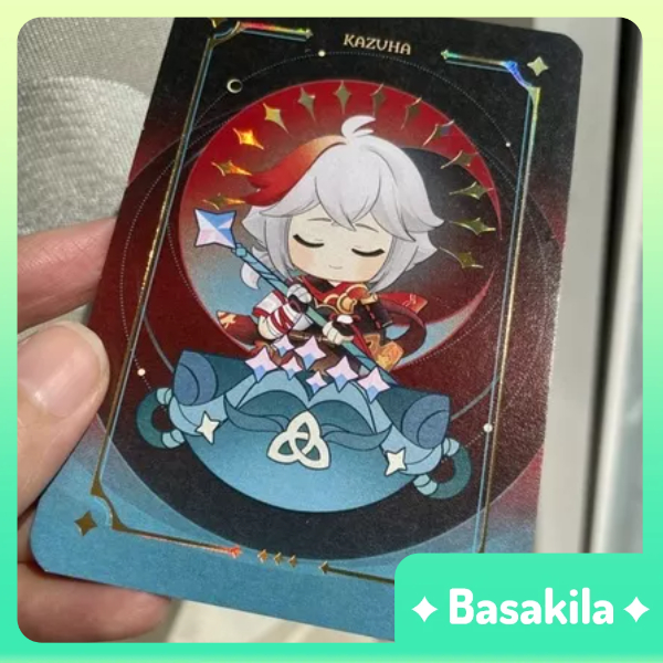 Card Bo Góc Ép Kim Không Nguyệt Chúc Phúc Genshin Impact