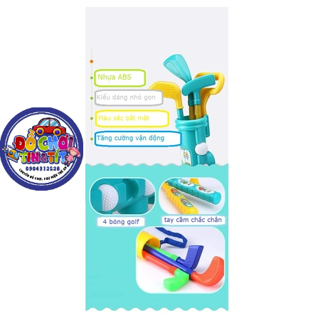 Bộ đồ chơi đánh golf mini bằng nhựa cho bé vận động trong nhà TR27