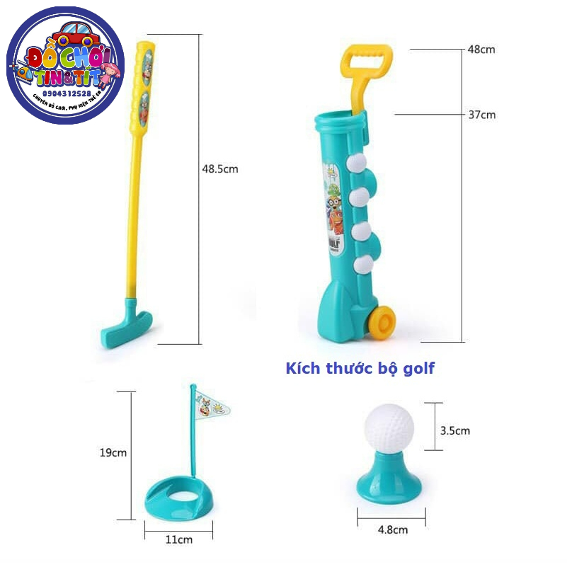 Bộ đồ chơi đánh golf mini bằng nhựa cho bé vận động trong nhà TR27