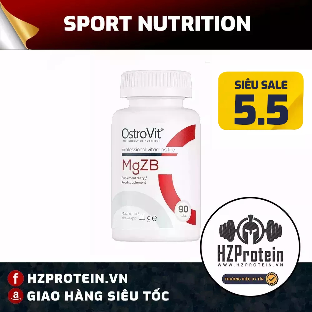 OSTROVIT MgZB (ZMA) - THỰC PHẨM SỨC KHỎE TĂNG TEST, TĂNG CƯỜNG SỨC ĐỀ KHÁNG, SỨC KHỎE NAM GIỚI (90 VIÊN)