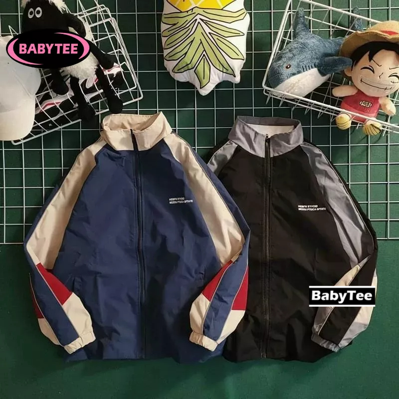 Áo Khoác Bomber Dù HEBFN Nam Nữ Form Rộng 2 Lớp, Áo Khoác Áo Gió Bomber Bóng Chày Chống Nắng Phối Màu Thời Trang BABYTEE