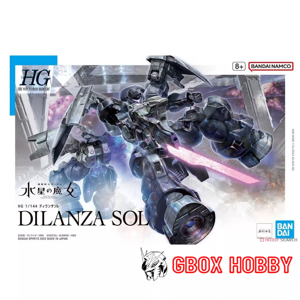 Gundam HG Dilanza Sol Bandai The Witch Of Mercury TWFM 1/144 Mô hình nhựa lắp ráp