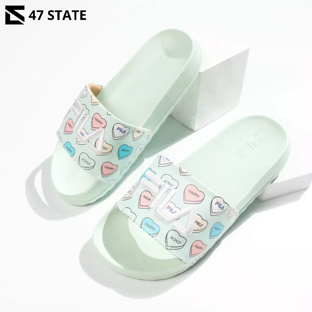 Dép FILA Quai Ngang Thêu - Hàng xịn Fullbox