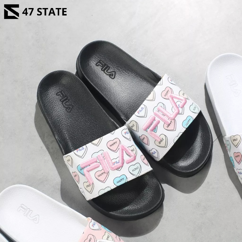 Dép FILA Quai Ngang Thêu - Hàng xịn Fullbox
