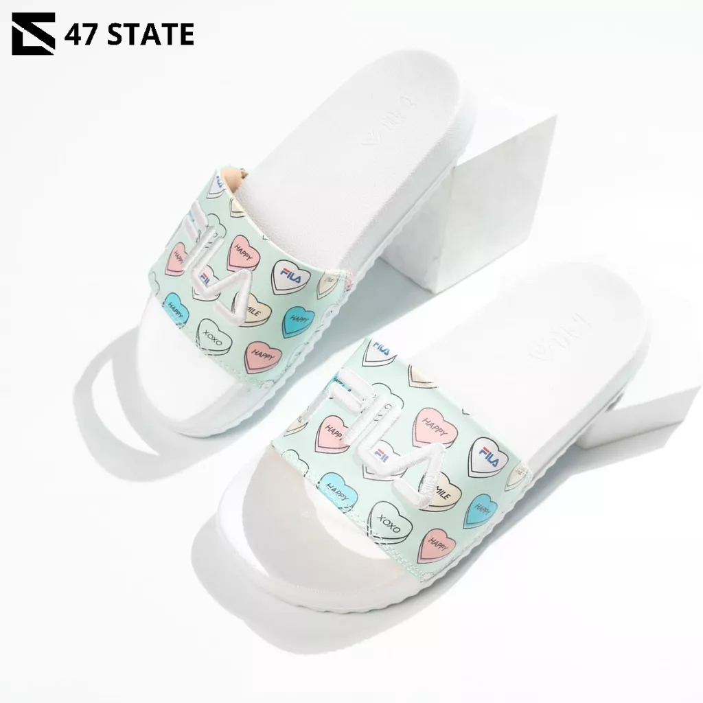 Dép FILA Quai Ngang Thêu - Hàng xịn Fullbox