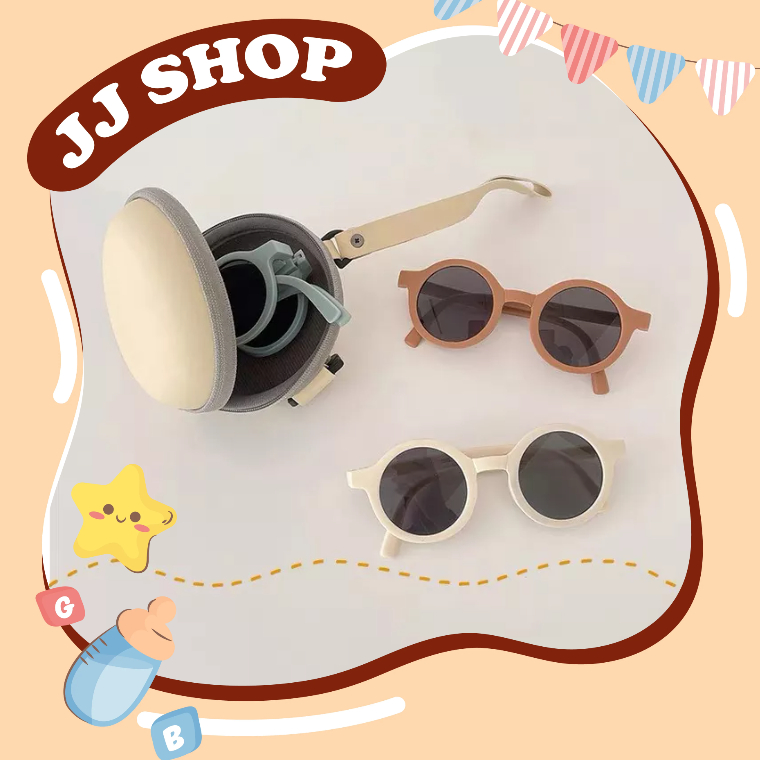 Mắt Kính Râm Baby Glasses Chống Tia UV Gấp Gọn Hàn Quốc Cho Bé