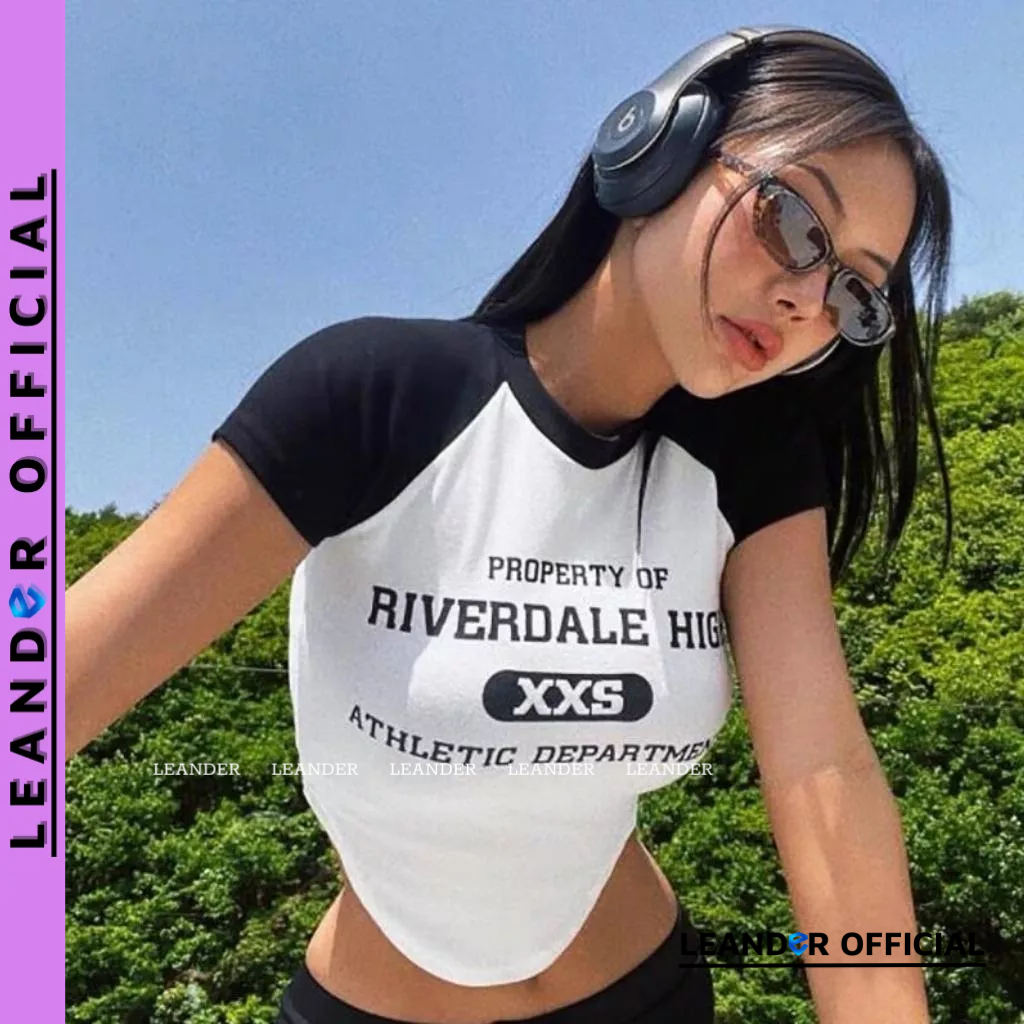 Áo Croptop Nữ Cổ Tròn Tay Ngắn Vạt Bầu In Chữ XXS Ôm Body Basic LEANDER_Áo Kiểu Sexy Chất Thun Borip Thời Trang