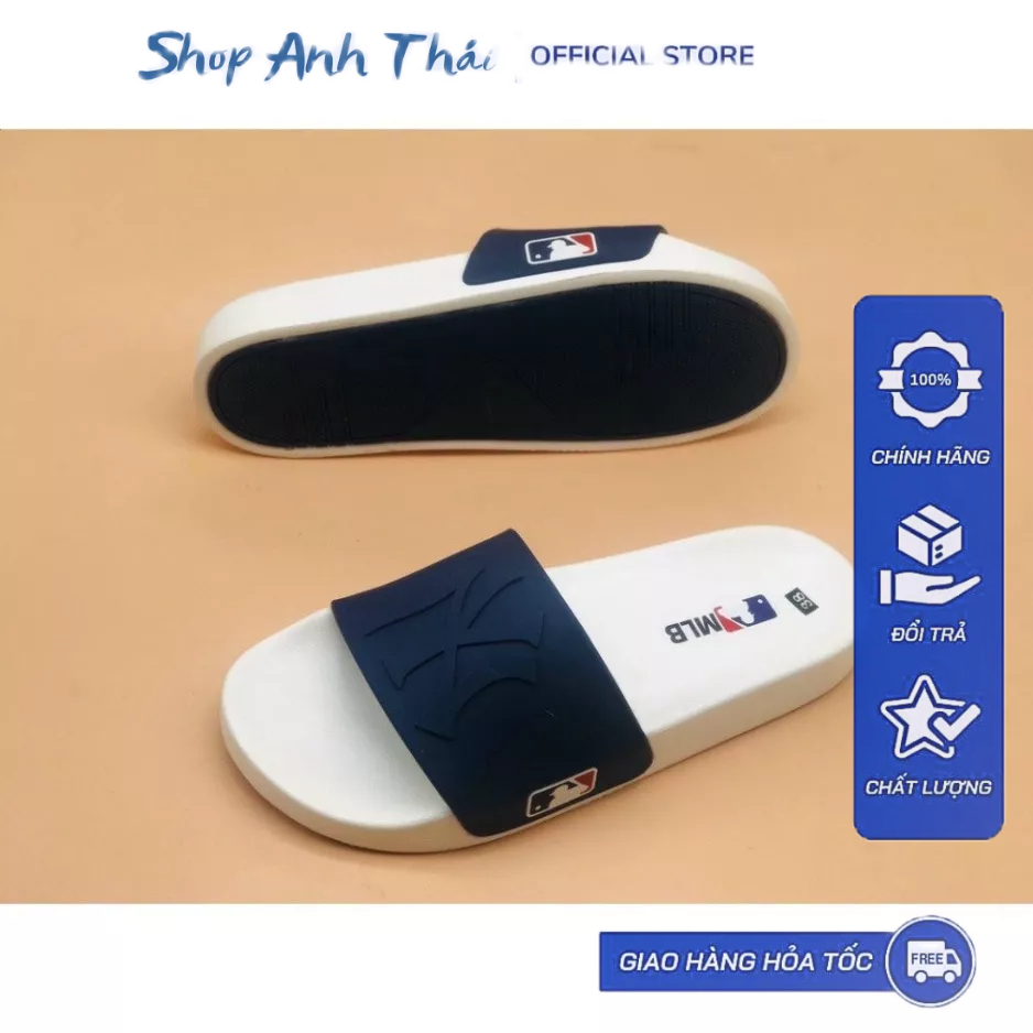 Dép MLB Ny Quai NGang, Dép Thời Trang Nam Nữ bền, Vua Giá rẻ Shop AT