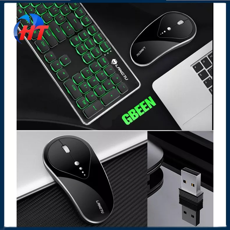 Combo bàn phím chuột không dây sạc pin LANGTU LT600 Độ Phân Giải Cao 1600DPI