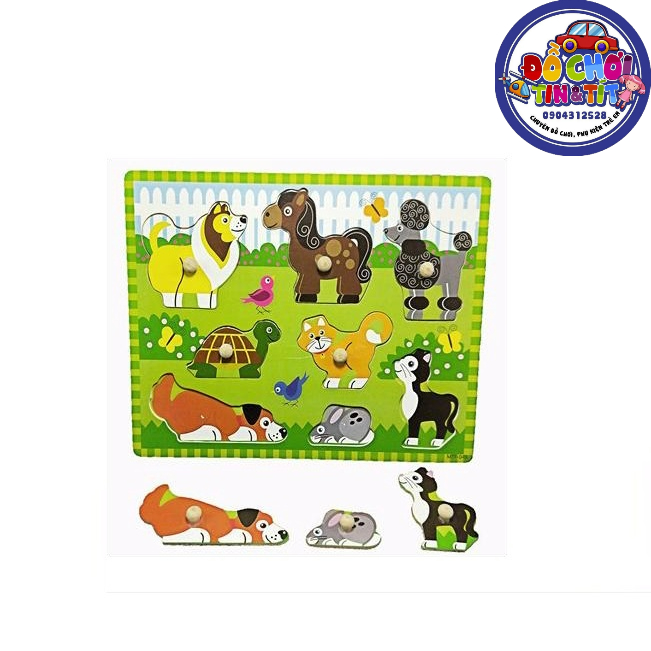 Đồ chơi bảng ghép hình núm bằng gỗ nhiều chủ đề cho bé tìm hiểu thế giới xung quanh TR04