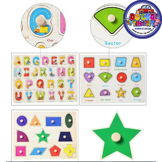 Đồ chơi bảng ghép hình núm bằng gỗ nhiều chủ đề cho bé tìm hiểu thế giới xung quanh TR04